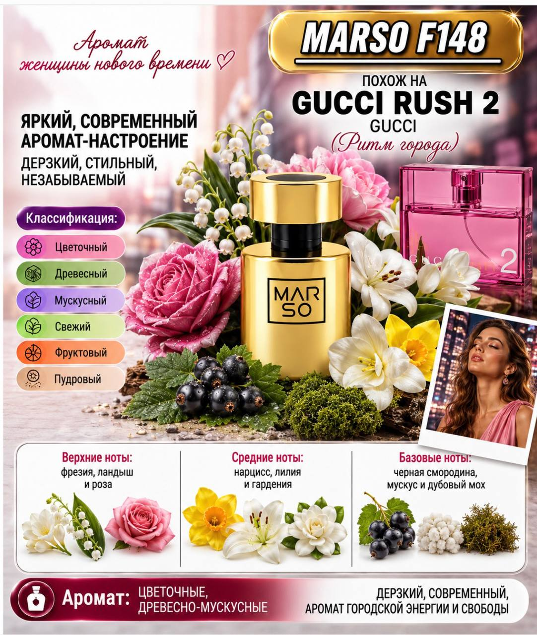 MARSO F 148 , создан для поклонников Gucci Rush 2